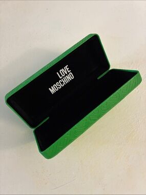 Love Moschino Green Hard Shell Eyewear Case